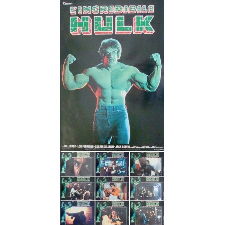 The Incredible Hulk Italian Fotobusta Movie Poster Set Illustraction