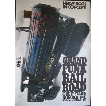 Grand Funk Railroad German Tour Concert Poster By Gunther Kieser