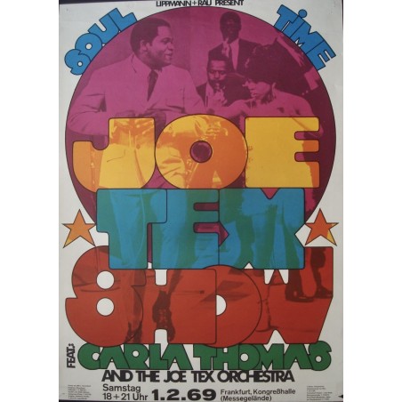 Joe Tex 1969 German Concert Poster By Gunther Kieser Illustraction