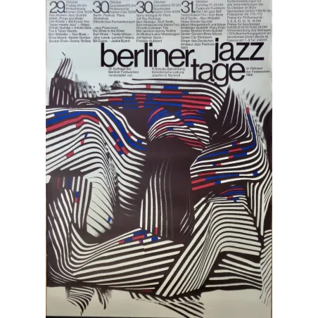 Berlin Jazz Festival 1965 German Concert Poster By Gunther Kieser