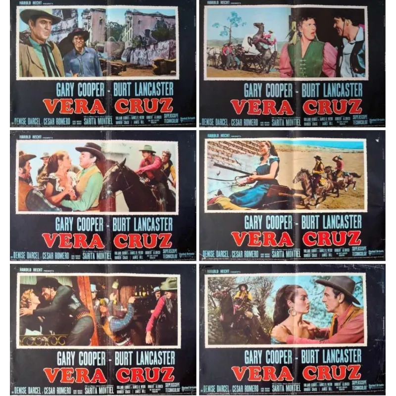 Vera Cruz Italian fotobusta movie poster set - illustraction Gallery