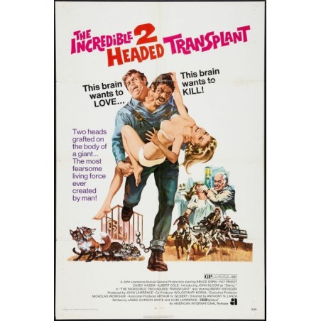 Incredible 2-Headed Transplant one sheet movie poster - Illustraction ...