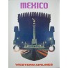 Western Airlines - Mexico vintage 1964 travel poster - Illustraction Gallery