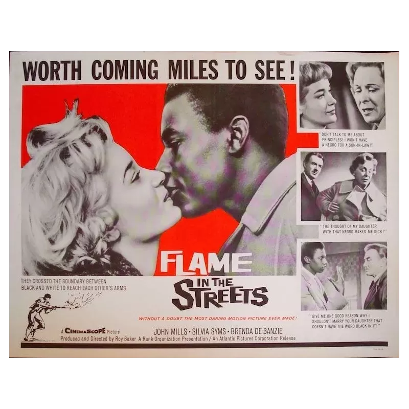 Flame In The Streets half sheet movie poster - illustraction Gallery