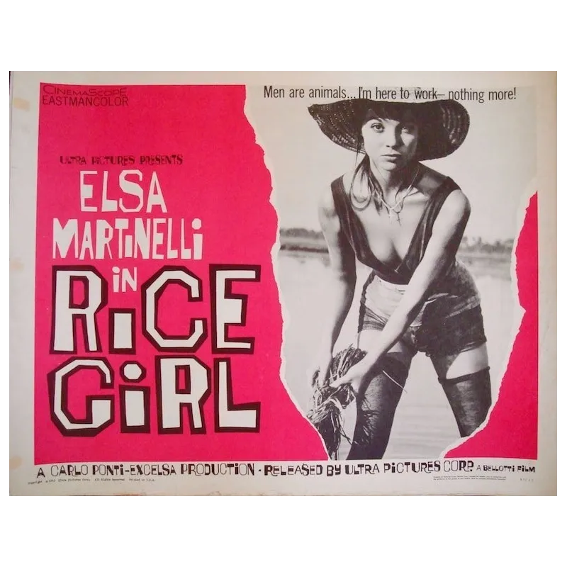 Rice Girl - La risaia half sheet movie poster - illustraction Gallery