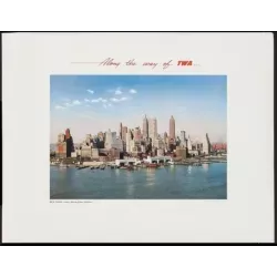 TWA Airlines New York vintage 1958 travel poster - Illustraction Gallery