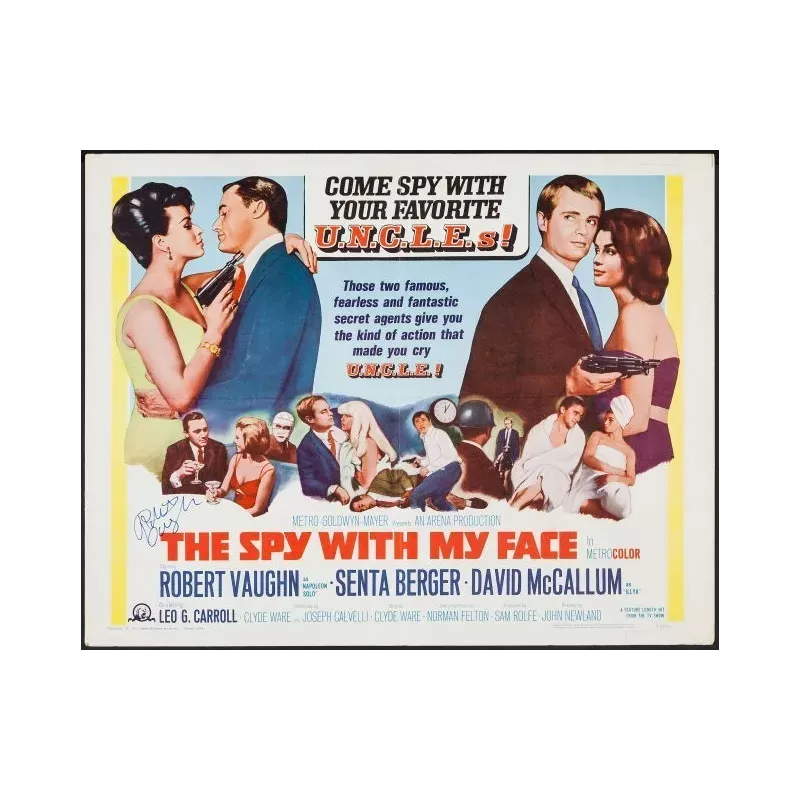 Man From UNCLE: The Spy With My Face half sheet movie poster - illustraction Gallery