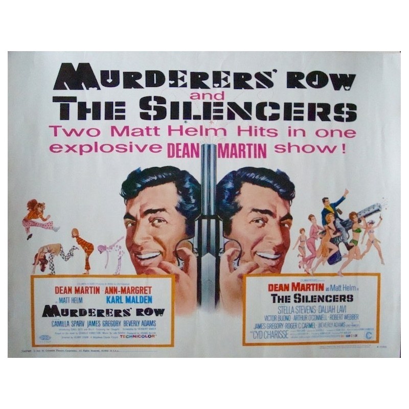 Murderers' Row / The Silencers half sheet movie poster - Illustraction  Gallery