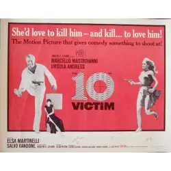 The 10th Victim (la decima vittima) half sheet movie poster - illustraction Gallery