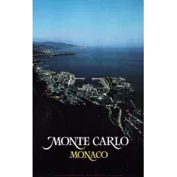 Monaco Monte-Carlo vintage 1960 travel poster - Illustraction Gallery