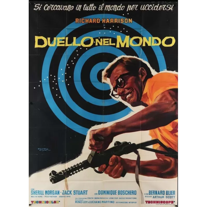 Ring Around The World (Duello nel mondo) Italian movie poster - illustraction Gallery
