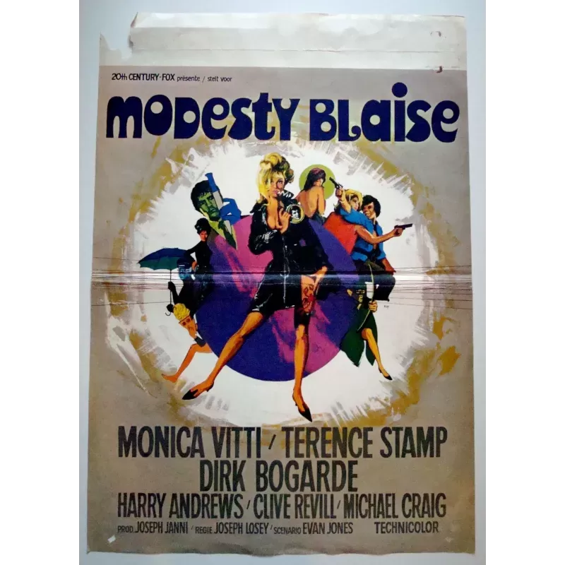 Modesty Blaise Belgian poster - Illustraction gallery