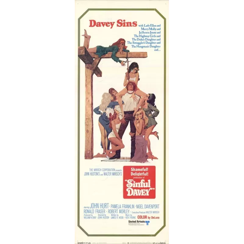 Sinful Davey insert movie Poster - Illustraction Gallery