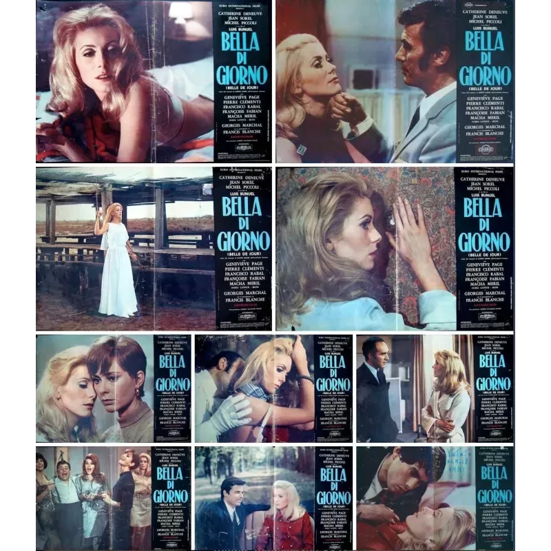 Belle de jour Italian fotobusta movie poster set - illustraction Gallery