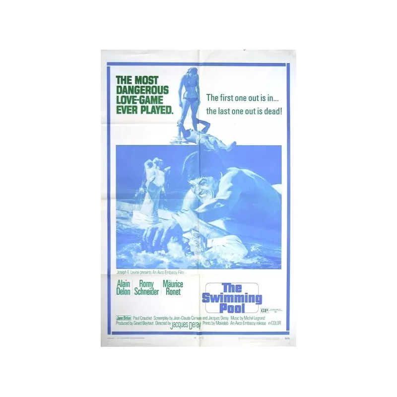 La piscine (The Swimming Pool) US one sheet movie poster - Illustraction Gallery