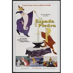 The Sword In The Stone one sheet US Spanish movie poster - illustraction Gallery