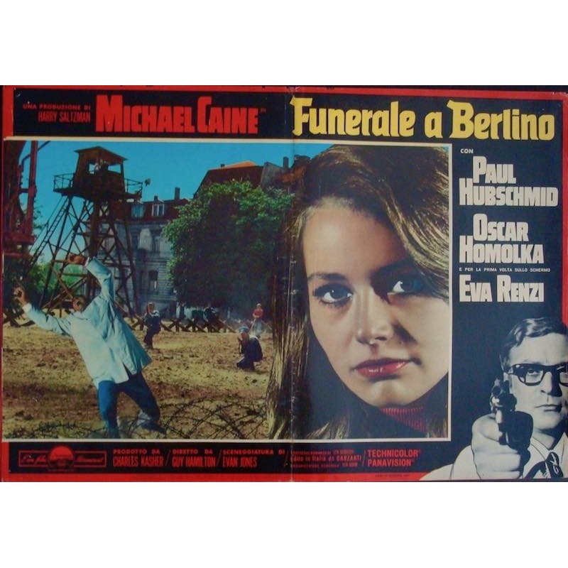 Funeral In Berlin Italian fotobusta movie poster set illustraction