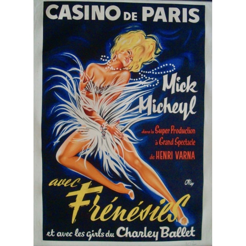 Reserved for Sarah. Casino de Paris. Vintage French Poster.