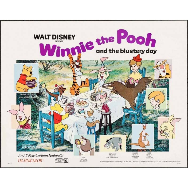 Winnie The Pooh And The Blustery Day (half sheet)
