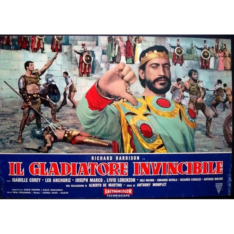 The Invincible Gladiator Italian fotobusta poster -Illustraction Gallery