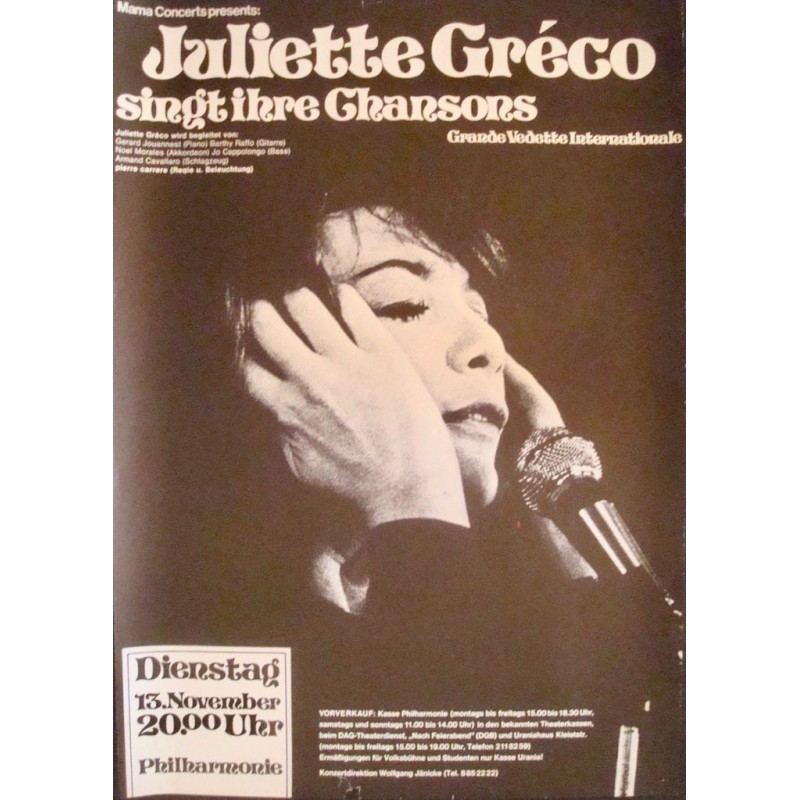 Juliette Greco - Berlin 1973