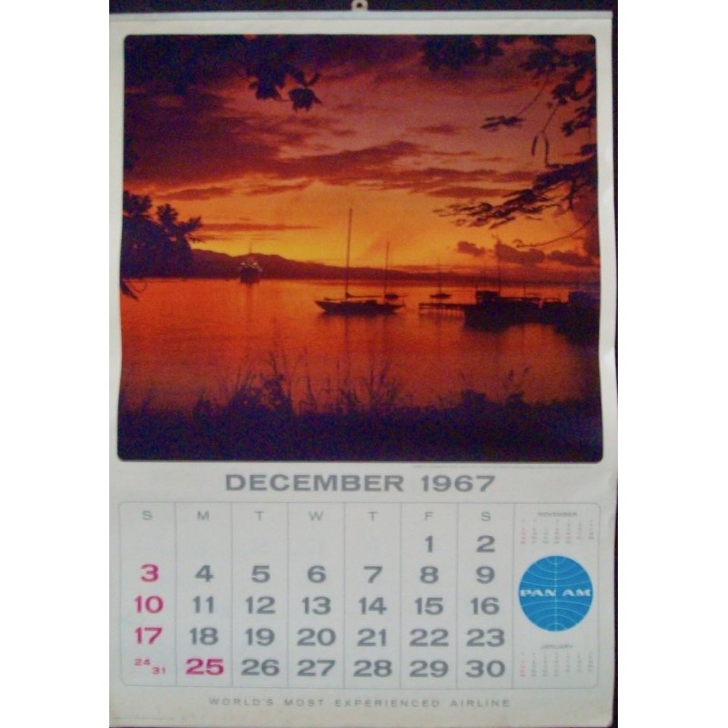 Pan Am Calendar 1968