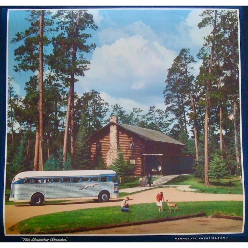 Greyhound Bus Minnesota Vacation (1953-2)