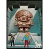 Tintin et temple du soleil vintage 1970 Danish poster - illustraction Gallery