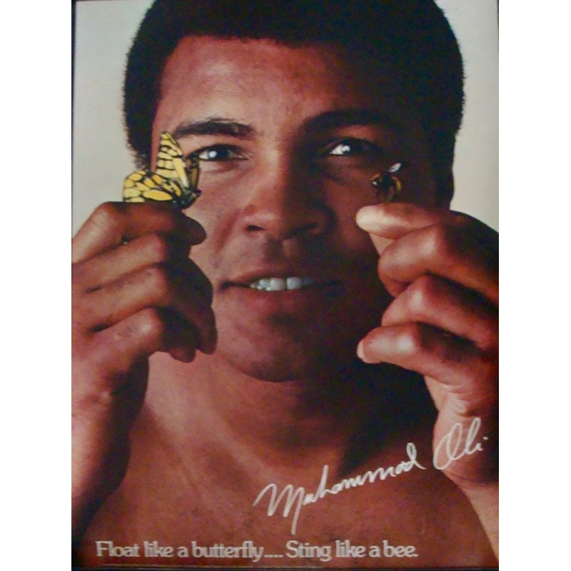 Muhammad Ali Float Like A Butterfly Sting Like A Bee Personality Poster Illustraction Gallery