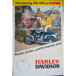 1969 Harley Davidson Rapido Motorcycle Classic Vintage Advertisement Ad D124 