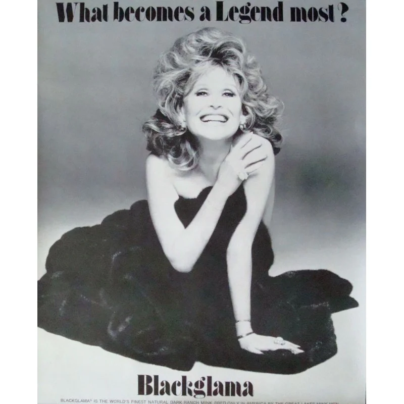 Suzy Knickerbocker Blackglama vintage 1977 advertising poster - Illustraction Gallery