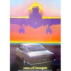 Toyota Corolla Coupe 1976 Japanese advertising Poster - Illustraction Gallery