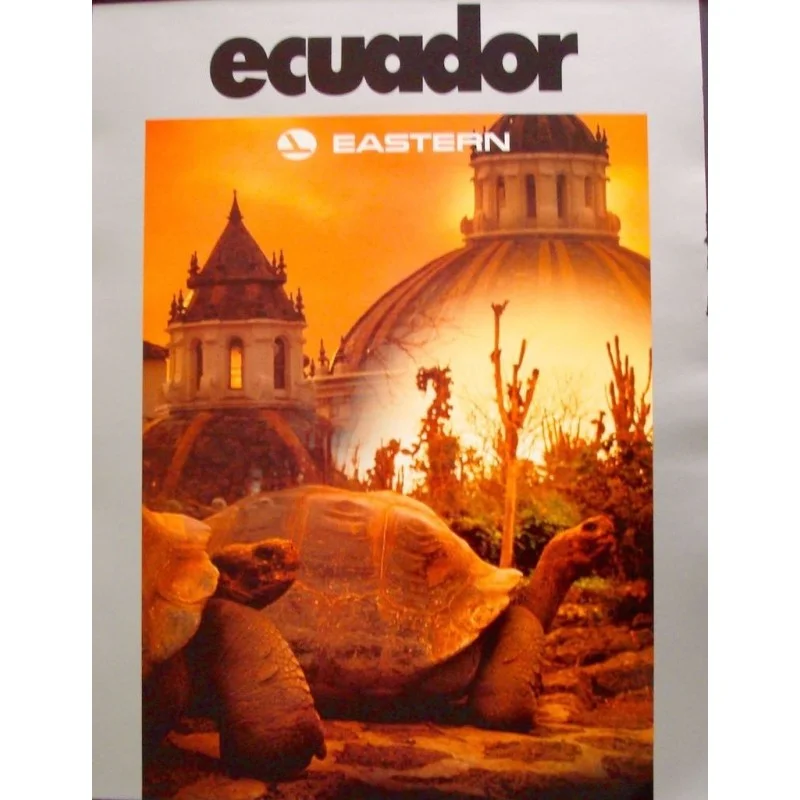 Eastern Airlines Ecuador 1985 vintage travel poster - Illustraction Gallery
