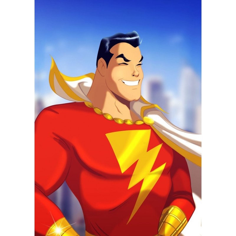 Shazam (Captain Marvel) limited edition print by Des Taylor - illustraction  Gallery
