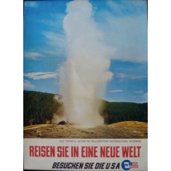 USA Tourism: Yellowstone Park geyser (1966)
