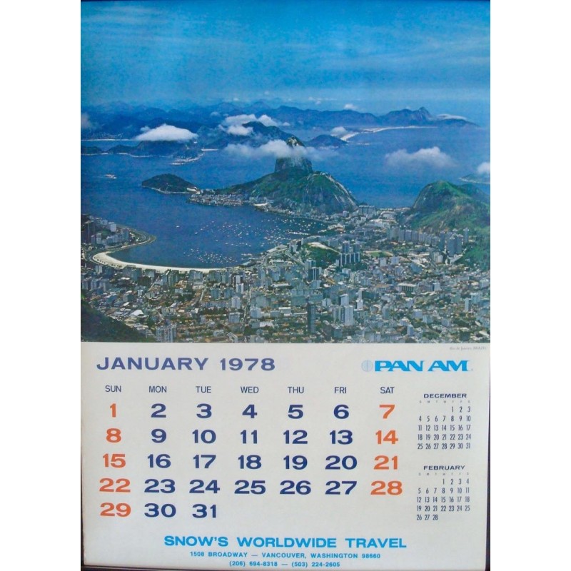 Pan Am Calendar 1978