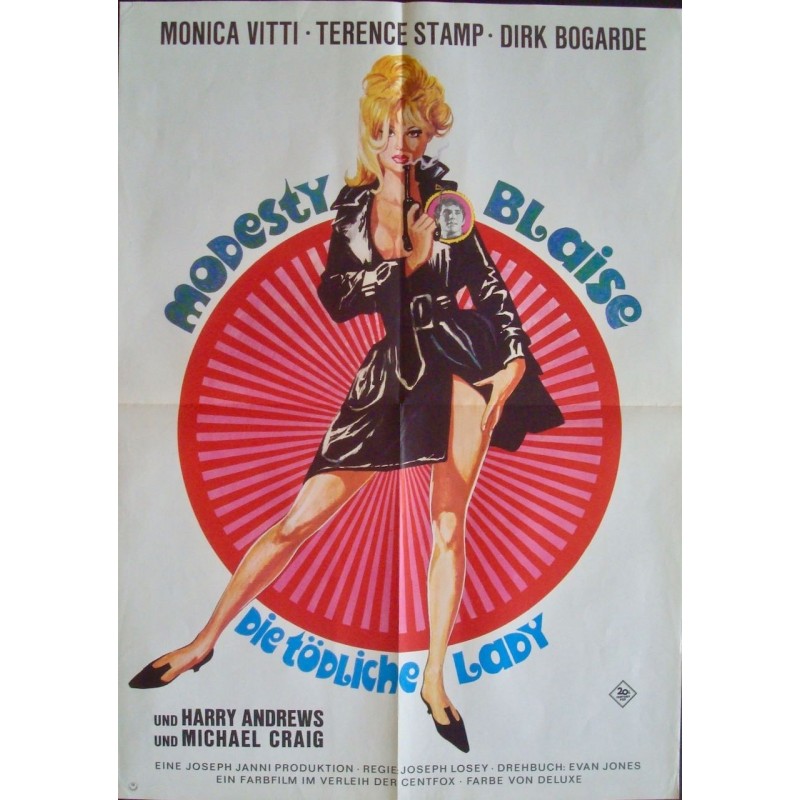 Modesty Blaise Monica Vitti cult movie poster print 