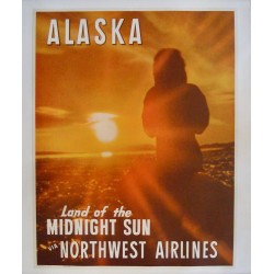 Northwest Airlines Alaska Land Of The Midnight Sun (1958 - LB)