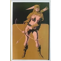 Supergirls Femme Archer print by Jim Steranko - illustraction Gallery