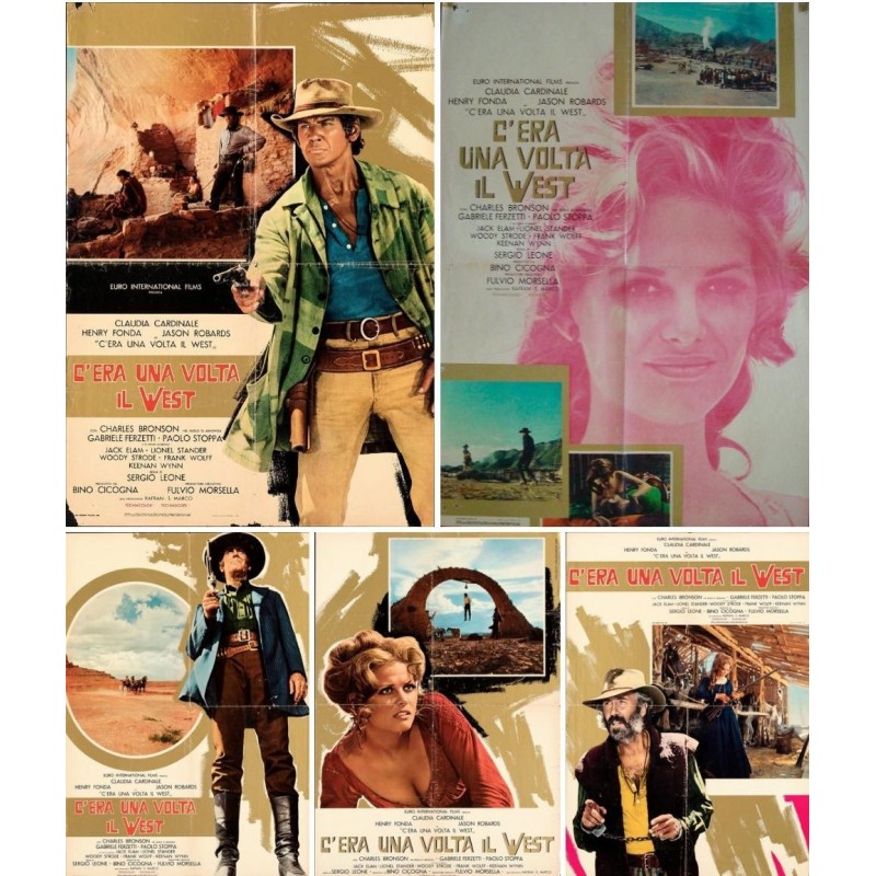 Once Upon A Time (C'era una volta il west) Italian movie poster set - illustraction Gallery