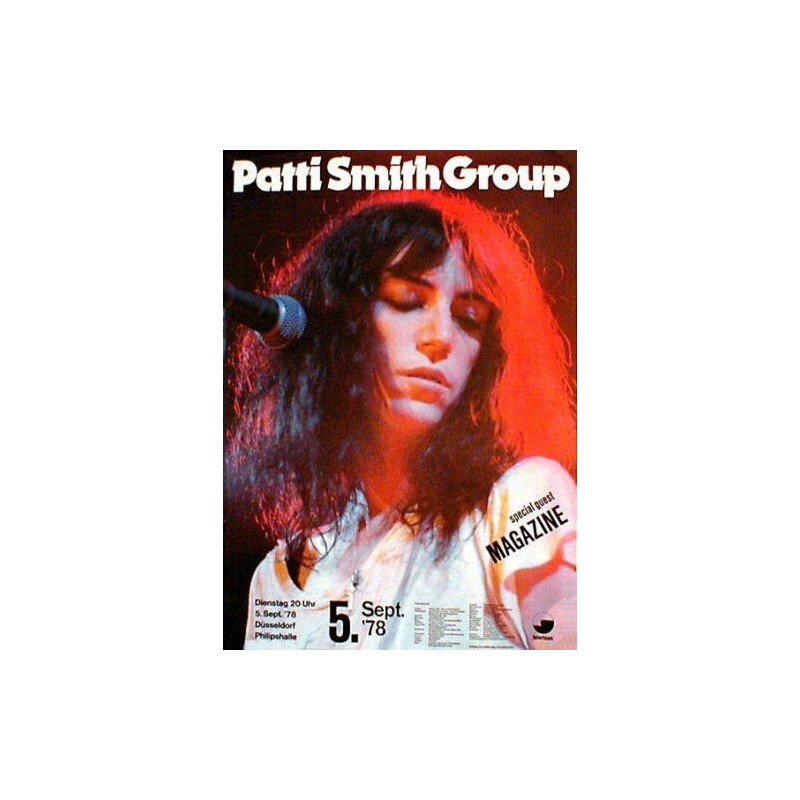 Patti Smith 1978 German concert poster illustraction Gallery