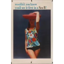 Sea B Vintage 1964 advertising poster - illustraction Gallery