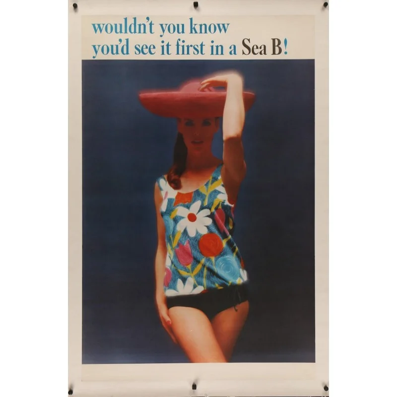 Sea B Vintage 1964 advertising poster - illustraction Gallery