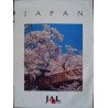 Japan Airlines Takato castle vintage 1986 travel poster - illustraction Gallery