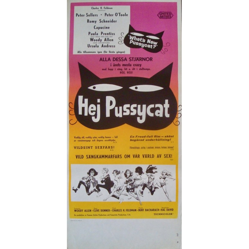 What's New Pussycat? Swedish movie poster - illustraction Gallery