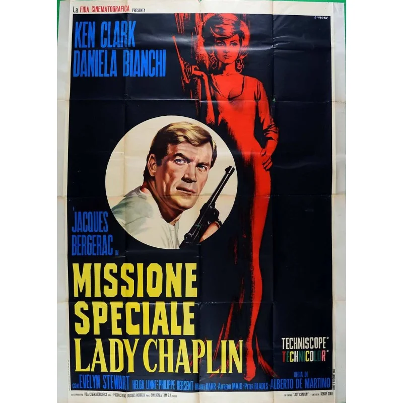 Lady Chaplin Special Mission Italian movie poster - illustraction Gallery