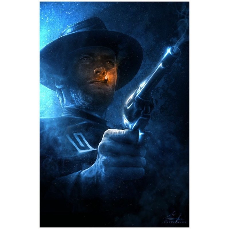 The Man With No Name limited edition print by Casey Callender - illustraction Gallery