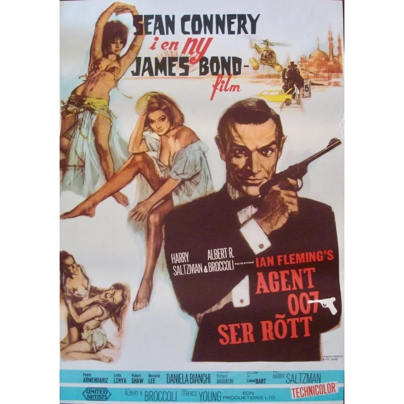 James Bond From Russia With Love Swedish movie poster - illustraction Gallery