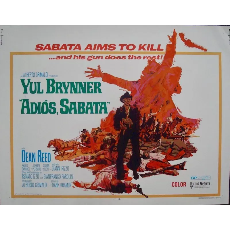 Adios Sabata half sheet movie poster - illustraction Gallery