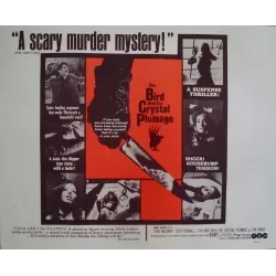 The Bird With The Crystal Plumage (L'uccello dalle piume di cristallo) half sheet movie poster - illustraction Gallery